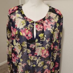 Plus Size Women's Liz Claiborne Long Sleeve Top